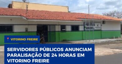 Servidores públicos anunciam paralisação de 24 horas em Vitorino Freire